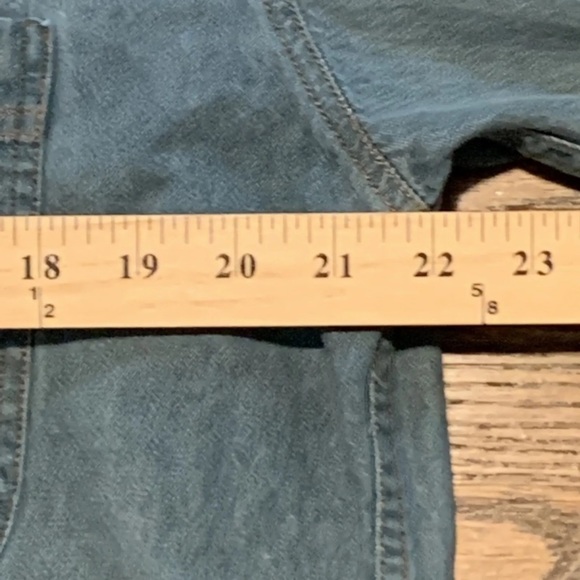 Mark Alexander Womans Casual Button Down Denim L/S Shirt, Size Large - Picture 7 of 7